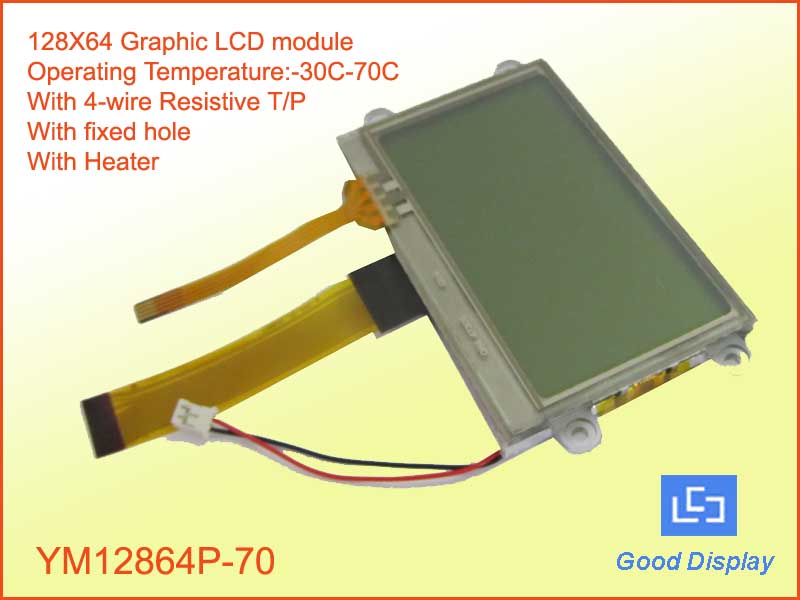 128X64 ultra-extended  temp LCD with T/P YM12864P-70
