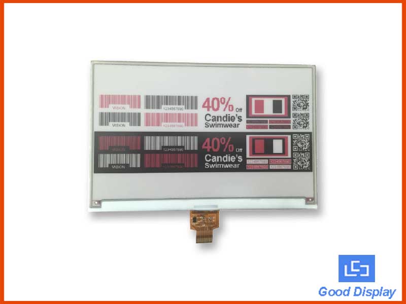7.5 inch tri-color e-paper display large electronic paper screen GDEW075Z09
