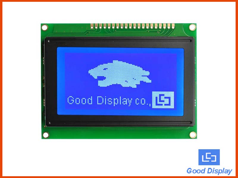Transflective STN COB LCD Module Yellow-Green/Blue-White YM12864J