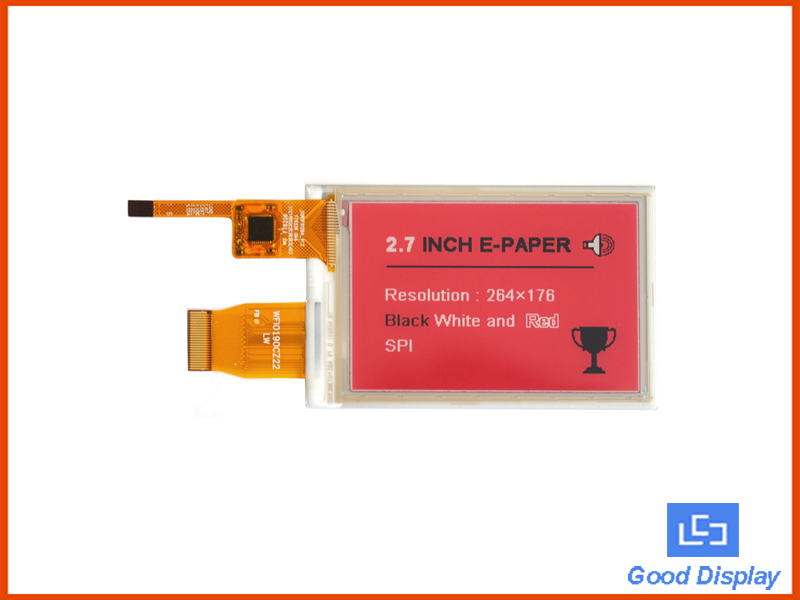 2.7 inch e-paper display with touch screen color e-paper SPI epaper touch screen eink black white and red GDEW027C44-T