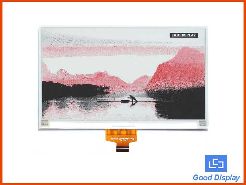7.5 inch colorful red e-paper display 880x528 resolution large e-ink screen module GDEH075Z90
