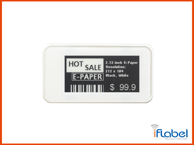 2.13 inch Passive NFC-Powered Electronic Shelf Label Wireless, No Battery, e-Paper Display