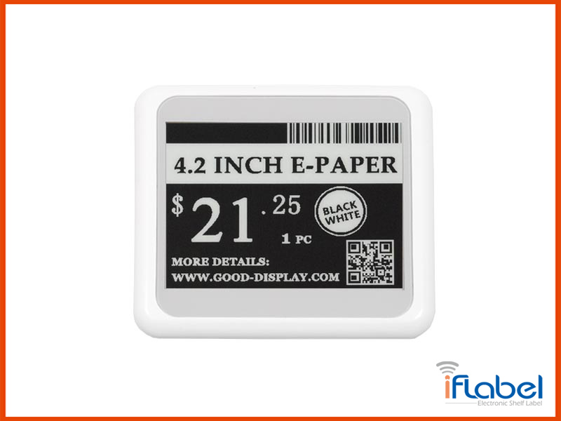 4.2 inch Passive NFC-Powered ESL tag, Black and White, No Battery, Wireless Powering