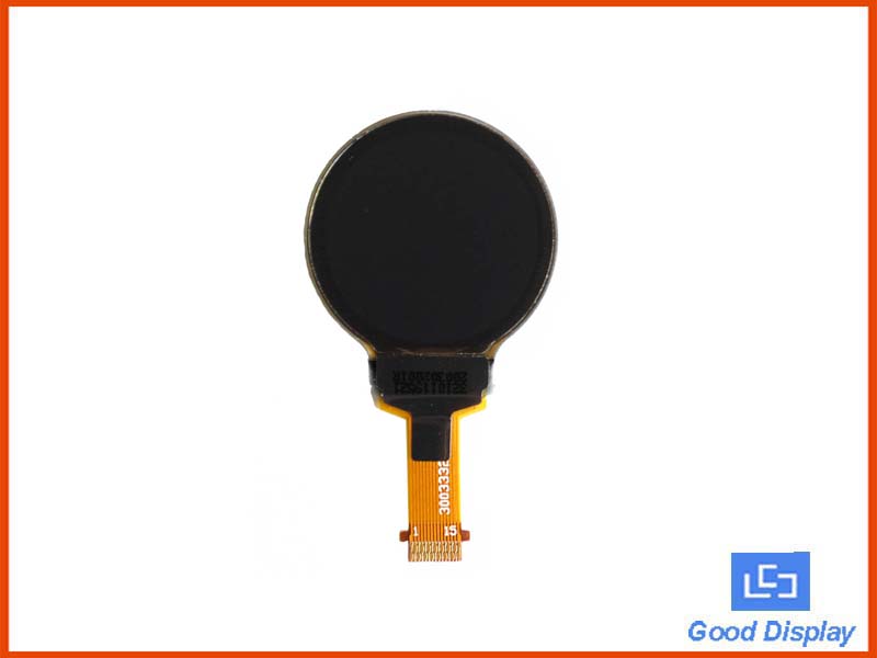 0.75 inch round small white 128x128 dots OLED display GDOR0075W