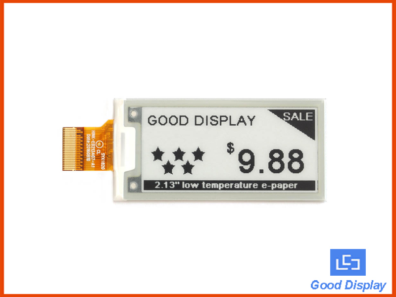 2.13 inch e-paper display ultra low temperature partial refresh E ink panel SPI interface GDEH0213D30LT