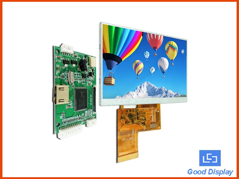 4.3 inch 800x480 Resolution Raspberry Pi TFT LCD Display HDMI Driver Board, (Optional Touch Screen) GDTE043A1-7